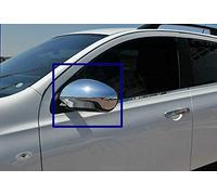 Compatible con J10 Qashqai/Qashqai + 2 tapas cromadas para espejos retrovisores, 2 unidades, plástico ABS