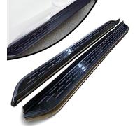 Compatible con Jaguar F-PACE 2016-2025 estribo fijo de aluminio/barra Nerf lateral - Kit completo de accesorios para coche (marco negro con partículas antideslizantes) (CKLH)