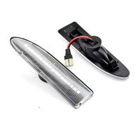 Compatible Con Jaguar Para X-Type 2002 2003 2004 2005 2006 2007 2008 2009 Luces De Señal De Giro Dinámicas Lámpara Indicadora Intermitente De Marcador Lateral Señal de giro dinámica(White)