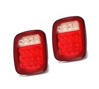 Compatible Con Jeep Para Wrangler YJ TJ CJ JK Luces Traseras Freno Y Giro Para Coche, Montaje De Luces Traseras, Lámparas Para Camión, Remolque, Barco, RV, Piezas Luces traseras del coche(Red)