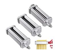 Compatible con KitchenAid Mixers Accesorio de pasta 3 en 1 for pasta casera, rodillo de masa & cortador de espaguetis y fettuccine, fácil de usar(KA accessories 3pcs)