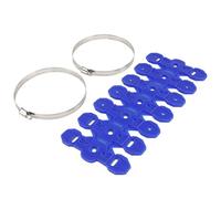 Compatible con KTM Compatible con Honda Tubo de escape de motocicleta Silenciador Aislamiento térmico Protector antiescaldaduras Cubierta protectora(Blue)