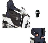 Compatible con KYMCO Agility 125 Carry Cobertura Funda Pierna Tucano Urbano R194-N Manta TÉRMICA Impermeable Universal para Scooter Cubierta Negro