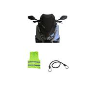 Compatible con KYMCO AK 550 ABS AÑO 2021 Parabrisas FACO para Scooter Spoiler BAJO DE Humo Oscuro PMMA Flujo DE Aire A Prueba DE Viento+Kit DE Montaje Incluido L.390XH.480XS.3MM