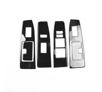 Compatible con L/e/x/u/s ES 2013 2014, Accesorios con patrón de Fibra de Carbono, molduras de Estilo ABS for el Interior del Panel de Control de Las Ventanas del Coche, Pegatinas 5D(Black)