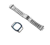 Compatible con la Correa de Reloj Casio pequeña y Cuadrada b5000 GM-B2100 | Correa de acero inoxidable b5000 pulsera de hombre con caja de bisel de metal sólido
