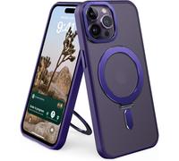 Compatible con la funda del iPhone 13 Pro, soporte magnético invisible, acabado mate translúcido, compatible con MagSafe, soporte de anillo,