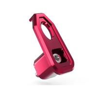 Compatible con la mayoría de las motocicletas, gancho de tornillo duradero, colgador de aluminio, para manillar de motocicleta, bolsa de casco, scooter, botella, soporte de transporte (rojo)