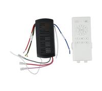Compatible con la mayoría de ventiladores de techo, receptor inversor de 110 V para uso en casa, oficina, hotel, incluye soporte para una fácil instalación (blanco + negro)