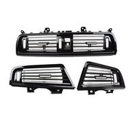 Compatible Con La Serie 5 F10 F11 F18 2010 2011 2012 2013 2014 2015 2016 2017 LHD RHD Ventilaciones Aire Delanteras Panel Salida CA Piano Black Chrome A/C Salida ventilación(RHD 3pcs Set)