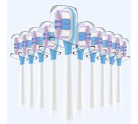 Compatible con Laifen Cepillo de dientes eléctrico sónico, cabezales de repuesto para cepillos de dientes Laifen, con cubierta de polvo, 10 unidades (Ultra Whitening, M)