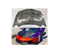 Compatible con Lamborghini Huracan LP610 LP580 2014-2020 Kit de carrocería de cubierta de ventilación de capó de motor de parachoques delantero de fibra de carbono(Double-sided carbon)
