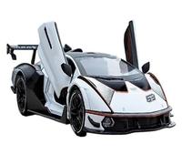 Compatible con Lamborghini SCV12 el Modelo de Coche Diecast 1:24 Efectos Sonido y luz, acción Resorte (no Incluye Pilas)(White)