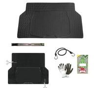 Compatible con Lancia Ypsilon, bandeja para maletero trasero de coche, alfombrilla de PVC con recortes, apta para todos los vehículos, alfombra 112 x 139 cm, resistente, doble y gruesa