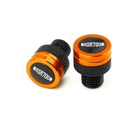 Compatible con las motocicletas XSR700, XSR 700, XSR900 y XSR 900, tornillos de aluminio M10 x 1,25, pernos, tapones de agujero de espejo (naranja)
