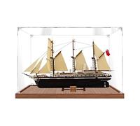 Compatible con Le*GO 10335 Dition de resistencia - Vitrina de exposición de acrílico transparente, caja antipolvo y estuche de almacenamiento para objetos de colección (Wood Tone-2 mm)