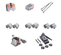 Compatible con Lego Technic - Conjunto de 17 piezas para Función de Cambio de Velocidad Control remoto Caja de Batería Motor de Tren Cable de Extensión Receptor Inalámbrico