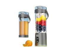 Compatible con licuadora portátil de 600 ml, exprimidor eléctrico de frutas, mezclador de 4000 mAh, recargable por USB, licuadora de frutas frescas for exteriores, licuadora de jugo personal(Gray)