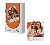 Compatible con Liene Amber M210 y M110 papel fotográfico adhesivo de 3 x 3 pulgadas, 40 hojas, papel adhesivo, papel fotográfico instantáneo solo para impresora fotográfica DHP514/DHP515 para álbumes