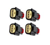 Compatible Con Lincoln Para Mks 2009-2016 Conector Bobina Encendido 3 Vías Kit Adaptador Arnés Impermeable Pigtail WPT-931 9U2Z14S411EA 4 Piezas Conector Encendido