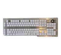 Compatible con Logitech G915TKL G915 G913 G815 G813, Juego de Teclas de Repuesto retroiluminadas de 111 Teclas, Teclas de Colores DIY(White)