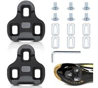 Compatible con Look Keo Bike Pedales de 3 Orificios Grip Blade 2 MAX Carbon Classic Cleats Bicicleta Tacos Juego de Placas de Zapatos de Carretera Antideslizantes Pedales MTB Road Cleats (Negro 0°)