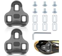 Compatible con Look Keo Bike Pedales de 3 Orificios Grip Blade 2 MAX Carbon Classic Cleats Bicicleta Tacos Juego de Placas de Zapatos de Carretera Antideslizantes Pedales MTB Road Cleats (4,5° Gris)