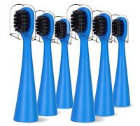 Compatible con los cabezales de repuesto para cepillo de dientes eléctrico Burst Kids con tapas de cubierta antipolvo, perfecto para cepillo de dientes Burst Kids, paquete de 6, azul