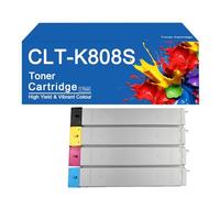 Compatible con los Cartuchos de tóner Samsung CLT-K808S/C808S/M808S/Y808S | Repuesto para impresoras Samsung MultiXpress X4300LX, X4250LX y X4220RX,CLT808-4Color