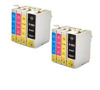 Compatible con los Modelos de Cartuchos de Tinta T1031 T1032 T1033 T1034 Stylus Adecuado T40W TX550W TX600FW y más(2 Sets)