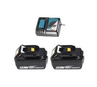 Compatible Con Makita, Batería De 18 V, Herramientas Eléctricas De 18 V. La Batería Recargable DDF487 De 18 V, BL1860B Puede Reemplazar A BL1850B LXT400.(2PCS 6Ah-Charger- EU)