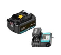 Compatible Con Makita, Batería De 18V, 6,0Ah, Li-ion, Reemplazo De La Unidad De Batería BL1830BL1840BL1850BL1860B LXT400(1PCS 6Ah-Charger)