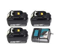 Compatible Con Makita, Batería De Litio De 18V 6.0Ah BL1860 BL1860B BL1850 BL1850B, Batería Recargable, 18V LXT Power T(3PCS 6.0Ah1Changre)