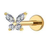 Compatible con máquina descubrimientos pinzas pegamento herramientas joyas planas back-endings Butterfly Nose Stud for Women Men Conjuntos pegamento herramienta kit joyería, E, Metal, Sin gema