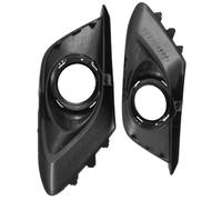 Compatible Con Mazda 3 2014-2016, 2 Piezas, Parachoques Delantero, Luz Antiniebla, Cubierta De Lámpara, Capó Izquierdo Y Derecho, Negro/cromado BKD1-50-C11 antiniebla rejilla auto(Black)