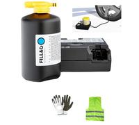 Compatible con Mercedes-AMG Kit DE INFLADO Y REPARACIÓN AUTOMÁTICO con COMPRESOR DE Aire ELÉCTRICA Y LÍQUIDO SELLADOR 450ML para Coches, SUV,Furgonetas, Motocicletas