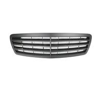 Compatible con Mercedes Clase E W211 2002-2006, mejora de parrilla estilo original, cinco listones horizontales, ABS, negro brillante, delantera directa(Matte Black)