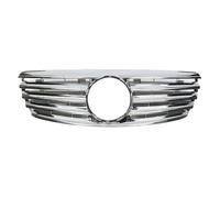 Compatible con Mercedes Clase E W211 2002-2006, mejora de parrilla estilo original, cinco listones horizontales, ABS, negro brillante, delantera directa(Electroplated)