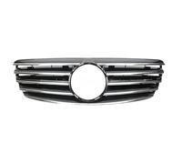 Compatible con Mercedes Clase E W211 2002-2006, mejora de parrilla estilo original, cinco listones horizontales, ABS, negro brillante, delantera directa(Electroplated Black)