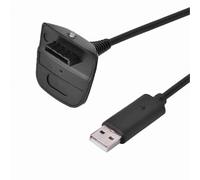 Compatible con Microsoft, compatible con el mando inalámbrico de Xbox 360, cable de carga rápida USB
