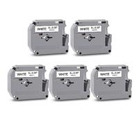 Compatible con MK 221 Cinta de Etiquetas, Compatible para Brother P Touch M-K221 M-K221S para PT-65 PT-60 PT-55 PT-75 PT-90 PT-M95, Negro sobre Blanco, 9 mm x 8 m