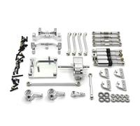 Compatible Con MN99S 1/12 RC Piezas De Coche Metal Para La Barra De Enlace Del Chasis, Barra De Tracción Amortiguador De Aceite, Caja De Cambios Kit De Montaje Del Motor Accesorios coches RC(Silver)