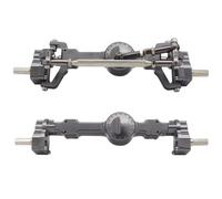 Compatible con MN99S para MN D90 1/12 Accesorios De Modificación De Piezas De Mejora para Coche RC, Juego De Eje De Portal Delantero Y Trasero De Metal CNC RC Ejes Delantero Trasero