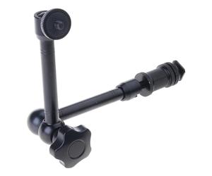 Compatible con monitor de cámara, marco fijo de metal ajustable, brazo de 11 pulgadas, clip de alicates articulado, nuevos clips de montaje de metal, correa de luz para cámara