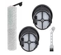 Compatible con Mova K20 / K20 Pro / K30 / K30 MIX, kit de 4 piezas de repuesto para aspiradora, con cepillo de rodillo, 2 filtros, cepillo de limpieza para piezas de aspiradora húmedas y secas
