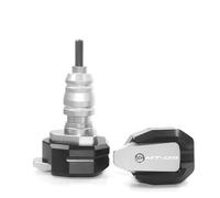 Compatible con MT-09 MT09 MT 09 Tracer XSR900, protección contra caídas CNC for motocicleta, deslizador de marco, protector de carenado, almohadilla antichoque(Silver)