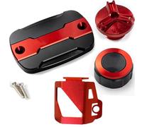 Compatible Con MT03 MT-03 2015-2019 2020 2021 2022 Accesorios De Tapa De Tanque De Combustible Principal De Freno Delantero Y Trasero De Motocicleta(Four red)