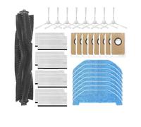 Compatible con Neakasa NoMo N3 / RS0100WA, filtro de Cepillo Lateral de rodillo, paños de fregona, bolsa for el polvo, pieza/accesorio de Robot aspirador(Set Q)
