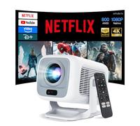 [Compatible con Netflix] WEMI Mini proyector portátil inteligente enfoque automático, proyector nativo 1080P 4K, WiFi 6 Bluetooth 5.4, 800 ANSI inalámbrico hogar al aire libre película video TV