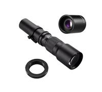 Compatible con Nikon D3400, D500, D7200, D5500, D750, D5300, 60D, 77D y Objetivos telefoto manuales de 500 mm f/8.0 con convertidor 2X.(Black,F)